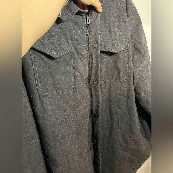Levi's Men's Diamond Quilted Shirt Jacket, Charcoal, XX-Large - Picture 3 of 16